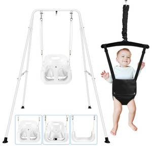 lot 4794 image: Rengue 4-in-1 Baby Toddler Swing, Baby Jumpers and Bouncers,Toddler Swing for OutdoorIndoor Play, Easy Assembly Baby Swing Set, with a Foldable Metal Stand for Easy Storage