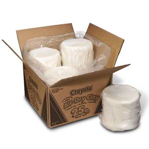 lot 4814 image: Crayola Air Dry Clay, White, Modeling Clay for Kids, Back to School Crafts, 25lb