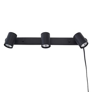 lot 4817 image: Globe Electric 59467 3-Light Plug-in Track Lighting, Matte Black, Bulb Not Included