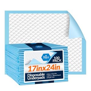 lot 4821 image: Medpride Disposable Underpads 17 x 24 (100-Count) Incontinence Pads, Bed Covers, Puppy Training  Thick, Super Absorbent Protection for Kids, Adults, Elderly  Liquid, Urine, Accidents