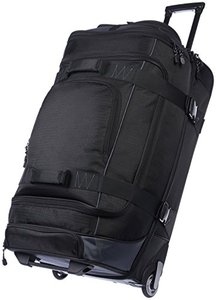 lot 4822 image: Amazon Basics Ripstop Wheeled Duffel, Telescoping Handle, 30, Black