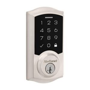 lot 4835 image: 270 TRL 15 SMT RBP RCALFD Traditional Smartcode Touchpad Deadbolt - Satin Nickel - Retail $119