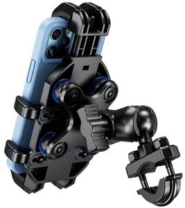 lot 4842 image: BRCOVAN Motorcycle Phone Holder with Vibration Dampener, Anti-Shake Motorcycle Phone Mount, Adjustable Handlebar Cellphone Holder for Motorcycle Bike Bicycle Scooter ATV Fit 5.4-7.2 Smartphone