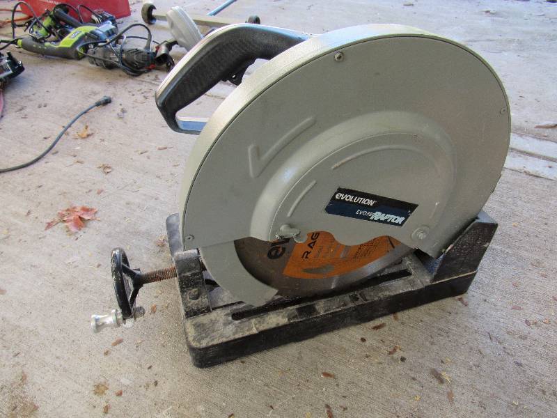 lot 1183 image: Evolution Raptor Steel Cut Off Saw