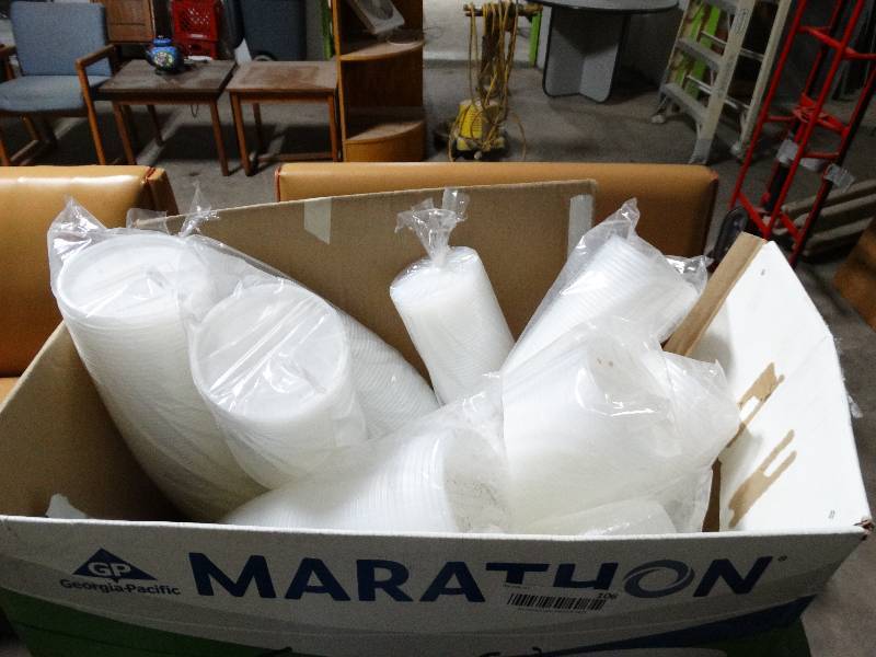 lot 106 image: Box of plastic lids