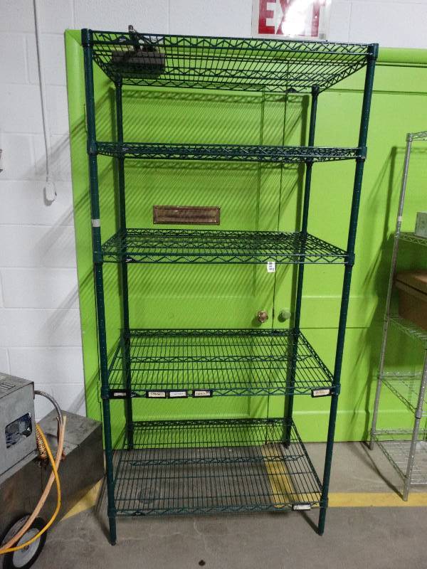 lot 108 image: 5 shelf green metro rack