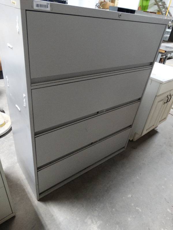 lot 164 image: 4 drawer lateral file cabinet