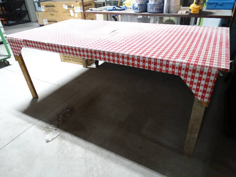 lot 180 image: Large shop table- 8ft x 4ft