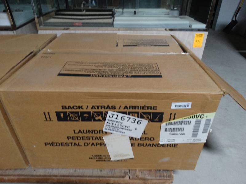 lot 184 image: Whirlpool laundry pedestal- New in box