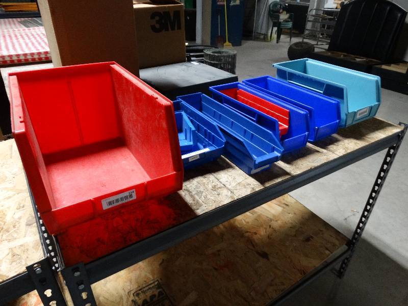 lot 214 image: Lot of various plastic parts bins