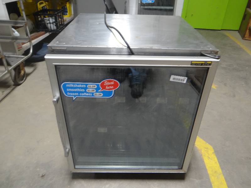 lot 247 image: SilverKing under counter glass door freezer merchandiser on wheels.