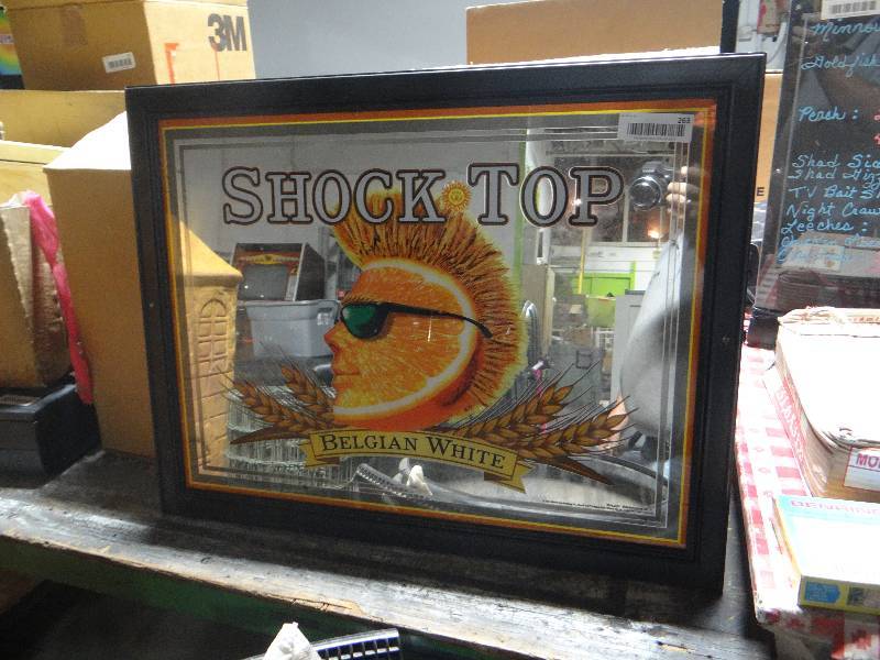 Shock Top Bar Mirror Wichita Auction Ict Warehouse Restaurant