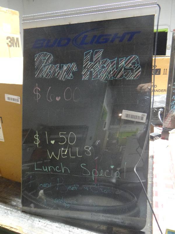 lot 265 image: Bud Light menu board- marker board