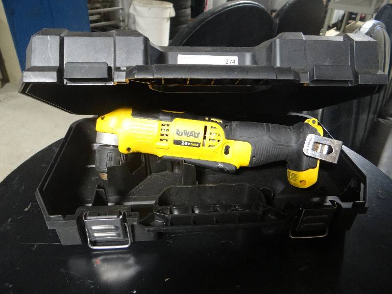 lot 274 image: Dewalt 20 volt angle driver & case