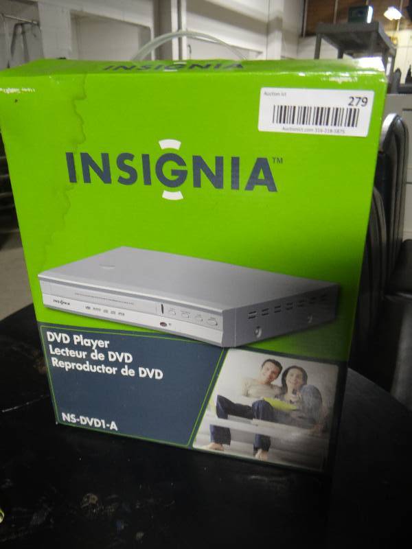 lot 279 image: Insignia DVD player in box