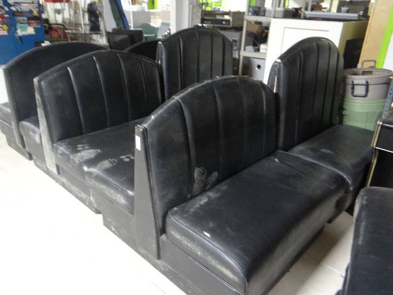 lot 410 image: 8 matching booth seats- 6 double side 2 single