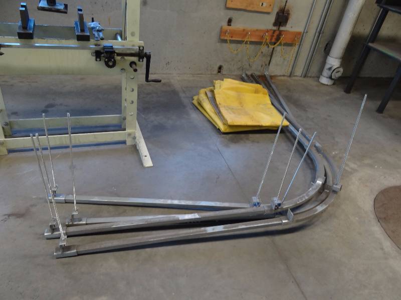 lot 5540 image: Set Of Welding Curtains And Hangers