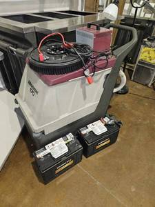 lot 55 image: Minuteman 170 Floor Cleaner and Scrubber Brush Drive Unit with Two Batteries and Charger