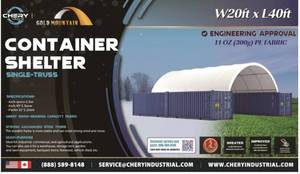 lot 65 image: UNUSED Shipping Container Canopy Shelter