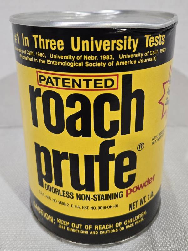 Vintage Roach Prufe Powder 1 LB Pound deals Can New Old Stock Unopened NOS