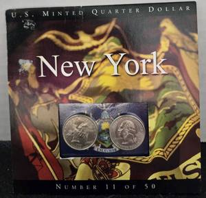 lot 44127 image: U.S. Minted Quarter Dollar NEW YORK Number 11 of 50