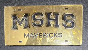 lot 44130 image: Maize South Mavericks License Plate