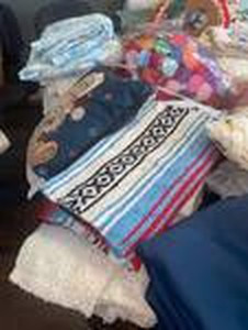 lot 44139 image: Assortment of Linens, Blankets, Tableclothes, and much more