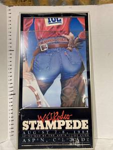 lot 44155 image: WJ Stampede Poster 1982 Aspen Colorado