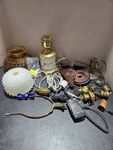 lot 44157 image: Lamp Parts, Phone, misc.