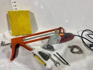 lot 44349 image: Tools- Lg Caulking Gun, Sander and Sponge