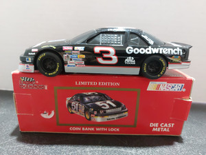 lot 44402 image: Nascar Racing Champions 124 Coin Bank With Lock Die Cast 3 Dale Earnhardt