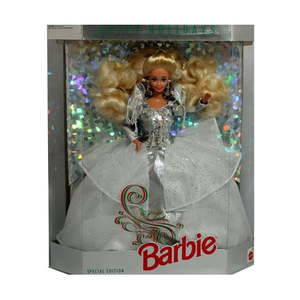 lot 44463 image: 1992 Happy Holidays Barbie NRFB (01429) Non-Mint Box