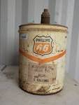 Antique metal 5 gal Phillips 66 oil can