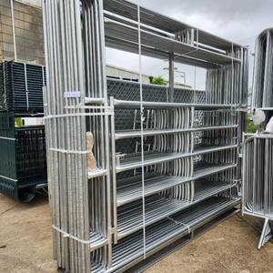 lot 1404 image: Unused 2024 10 FT-G (14pcs) Powder Coated Corral Pannel Gates