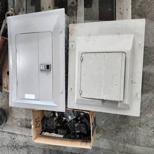 lot 3329 image: (2) Circuit Breaker Boxes w Set of Breakers