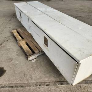 lot 3332 image: Set of (2) 8 Hi-Side Box and Underbed Box Lock Adjustment Truck Took Boxes