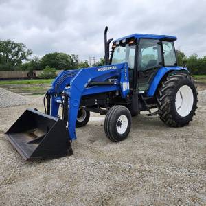lot 50 image: 2002 New Holland TS100 Tractor  5368 Hours  Front End Loader  3 Point