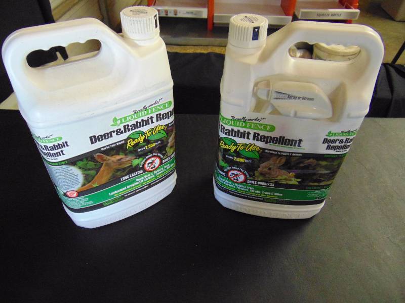 lot 4215 image: (2) gallon Liquid Fence Deer and Rabbit repellent, Ready to use, covers 2,000 sq. ft.