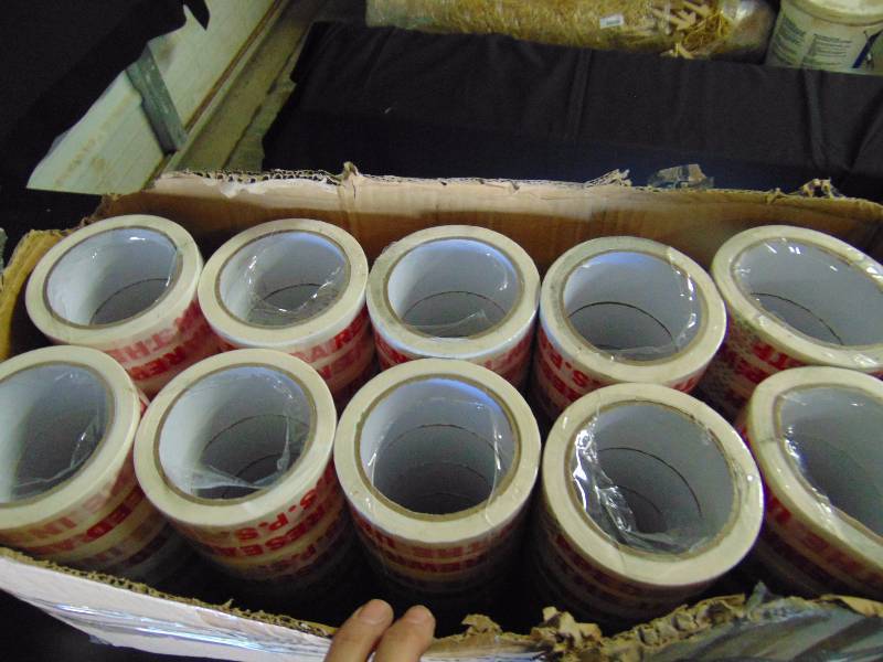 lot 4265 image: (50) rolls Rewrapped Resealed in UPSP Packing tape