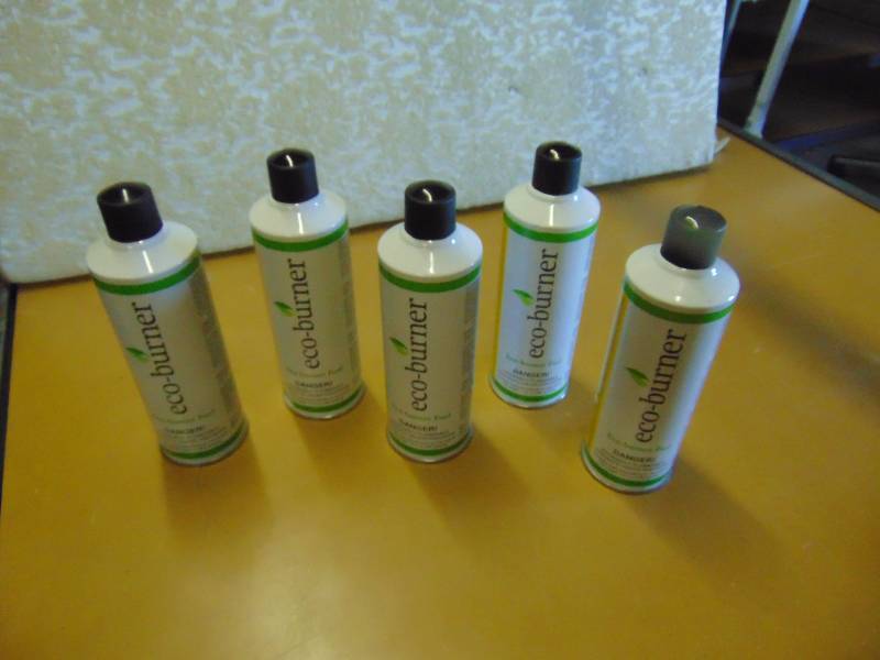 lot 4312 image: (5) cans Eco-burner fuel, 13.4 oz. cans