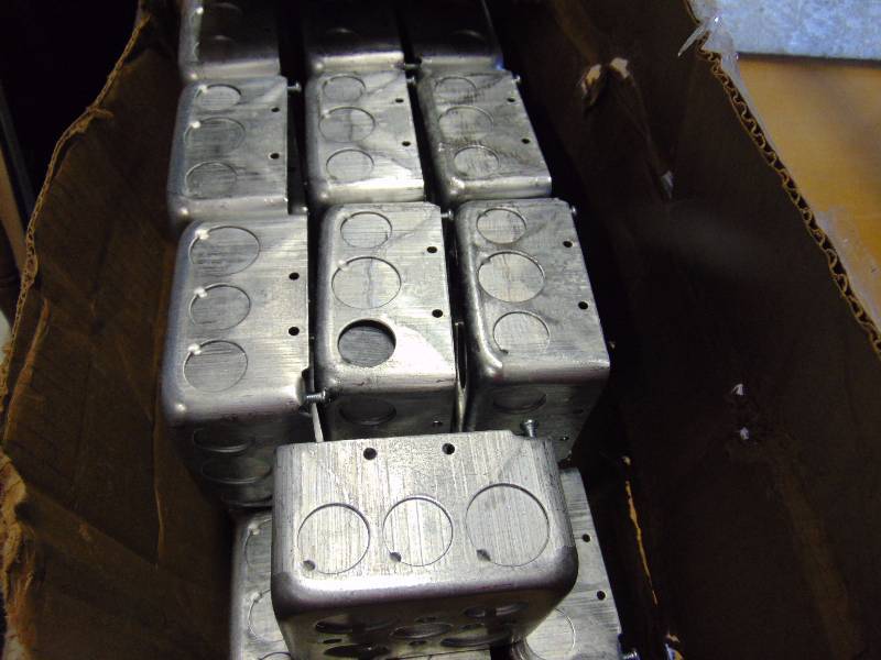 lot 4317 image: (22) ct. lot Eaton Crouse Hinds 4 square box, cat no. TP434