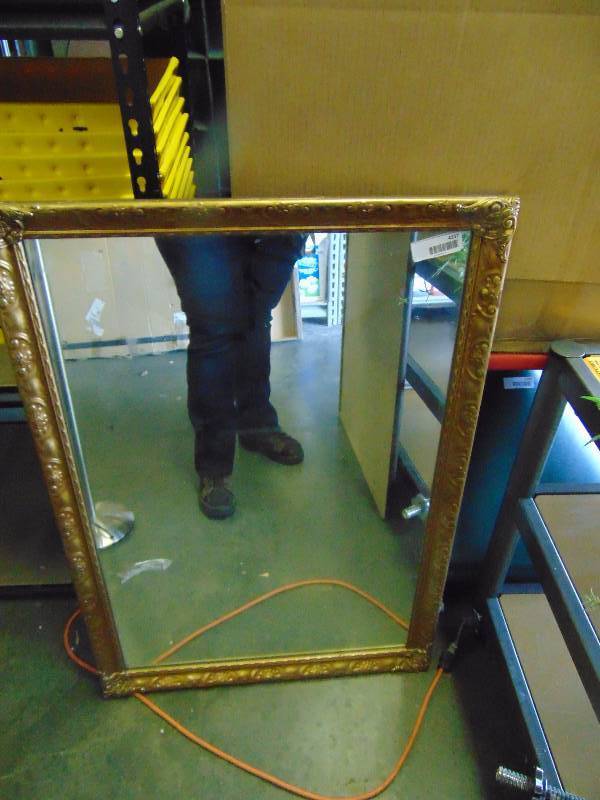 lot 4357 image: Large Mirror Gold colored frame, 39 x 27