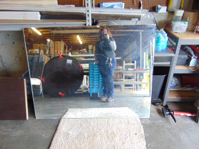 lot 4358 image: Large wall mirror, 55 x 42-12