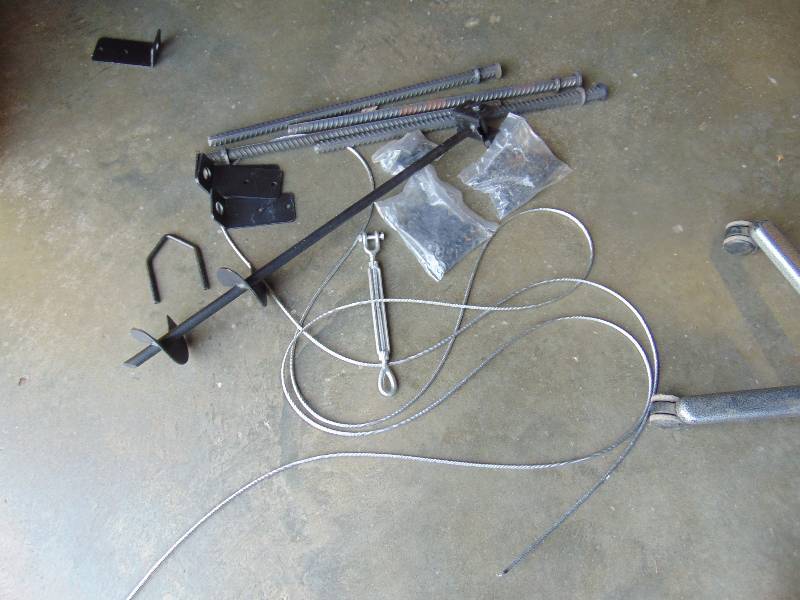 lot 4364 image: Kit drill bit, rebar, brackets, metal cable 12 w tension bar, 3- bags hardware