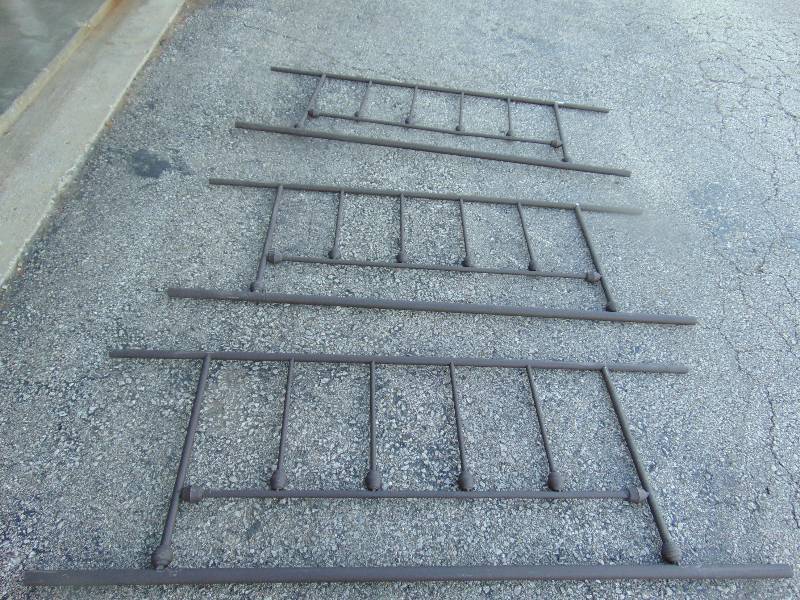 lot 4367 image: (3) metal headboards, open ends, brown powder coat finish, approx 32 x 23