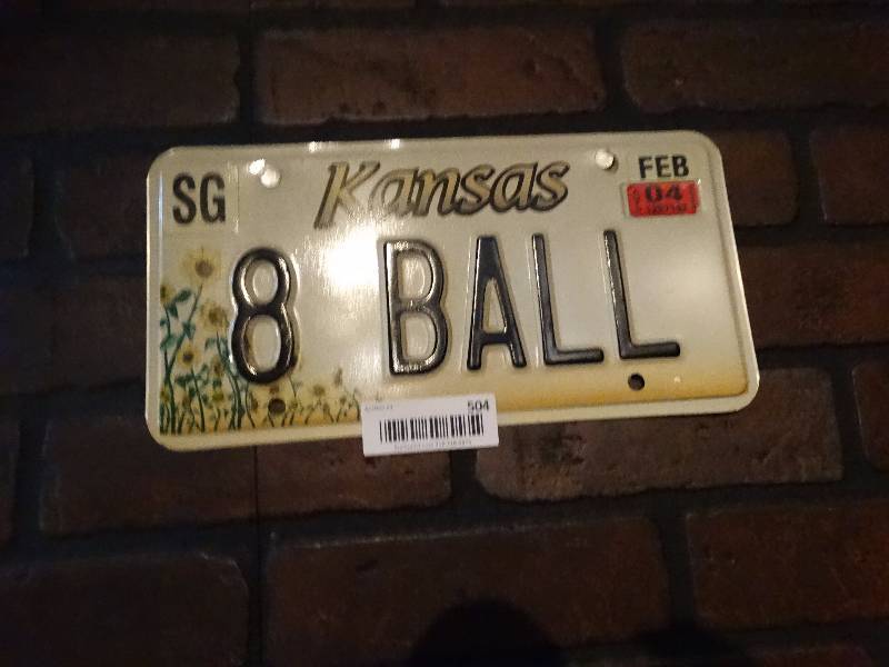 lot 504 image: License plate.