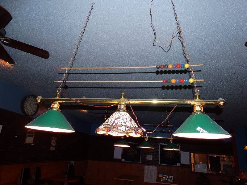lot 593 image: Hanging pool table light