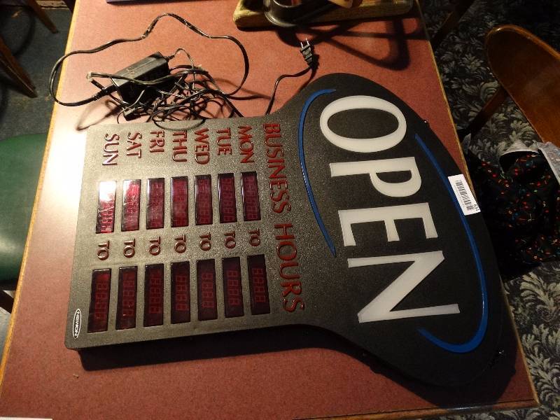 lot 634 image: Open sign.