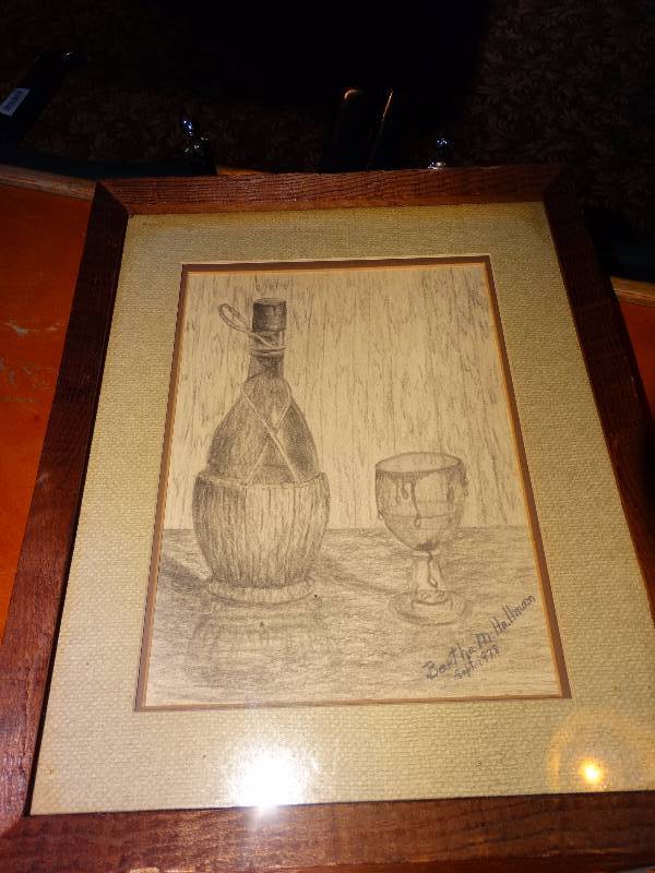 lot 637 image: Framed art by bertha m Hahman.