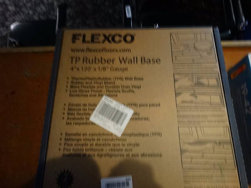 lot 644 image: Flexco TP rubber wall base.